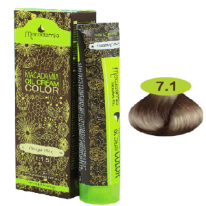 رنگ مو ماکادامیا (Macadamia) شماره 7.1 رنگ بلوند دودی حجم 100 میلیلیتر