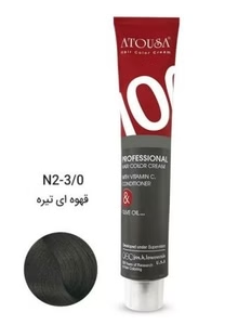 رنگ مو آتوسا شماره N2 حجم 100 میلی لیتر رنگ قهوه ای تیره