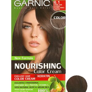کیت رنگ مو زنانه گارنیک شماره 6/1 رنگ بلوند خاکستری تیره حجم 80 میل