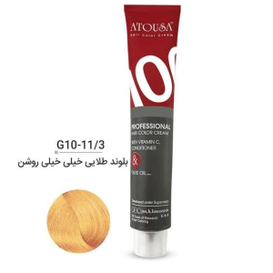 رنگ موی آتوسا 100 شماره G10-11.3 بلوند طلایی خیلی خیلی روشن Atousa Color