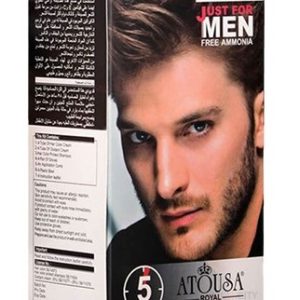 کیت رنگ موی مردانه رویال آتوسا رنگ قهوه ای متوسط حجم 50 میلی لیتر