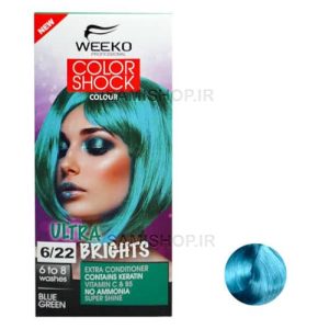 کیت رنگ موی فانتزی ویکو Color Shock ، شماره 6/22 سبز آبی