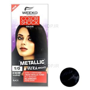 کیت رنگ موی فانتزی ویکو Color Shock ، شماره 1/0 مشکی