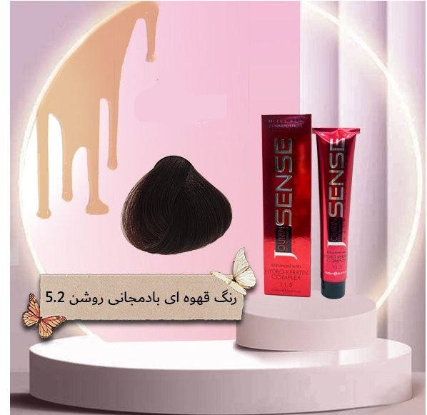 رنگ مو جورین سنس شماره 5.2 (قهوه ای بادمجانی روشن)